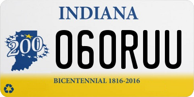 IN license plate 060RUU