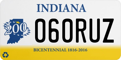 IN license plate 060RUZ
