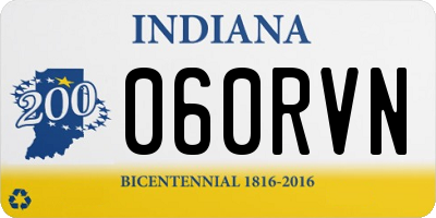 IN license plate 060RVN