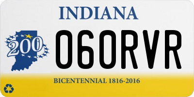 IN license plate 060RVR