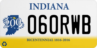 IN license plate 060RWB