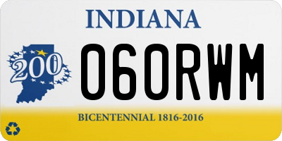 IN license plate 060RWM