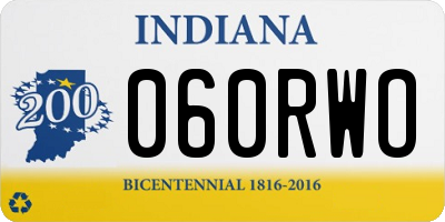 IN license plate 060RWO