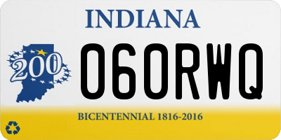 IN license plate 060RWQ