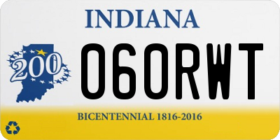 IN license plate 060RWT