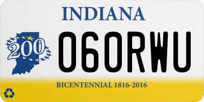 IN license plate 060RWU
