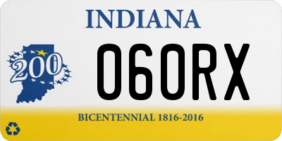 IN license plate 060RX