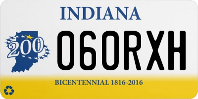 IN license plate 060RXH
