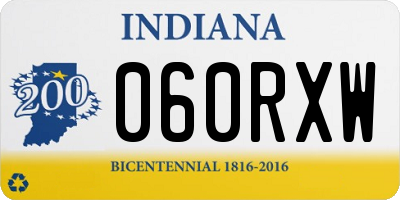 IN license plate 060RXW