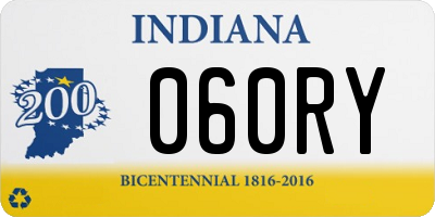 IN license plate 060RY
