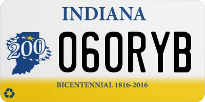 IN license plate 060RYB