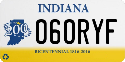IN license plate 060RYF