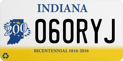 IN license plate 060RYJ