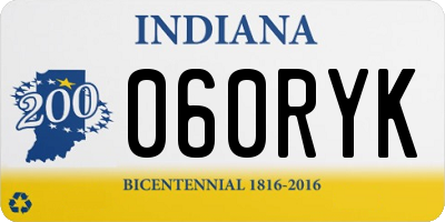 IN license plate 060RYK