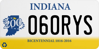 IN license plate 060RYS