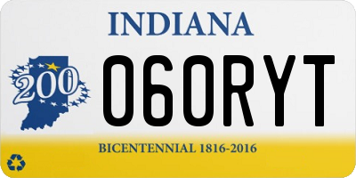 IN license plate 060RYT