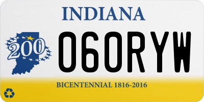 IN license plate 060RYW