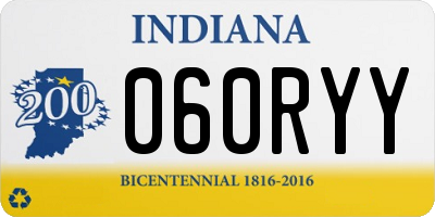 IN license plate 060RYY