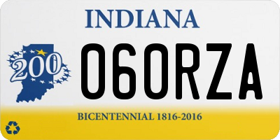 IN license plate 060RZA