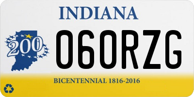 IN license plate 060RZG