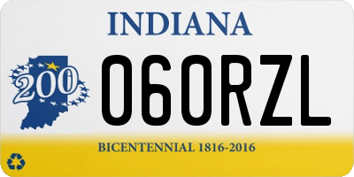 IN license plate 060RZL