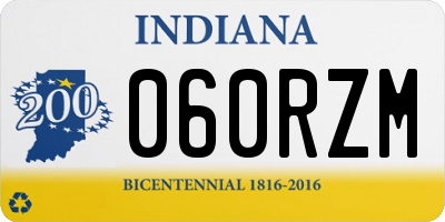 IN license plate 060RZM