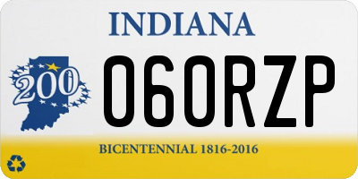 IN license plate 060RZP