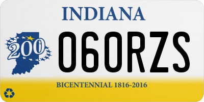 IN license plate 060RZS