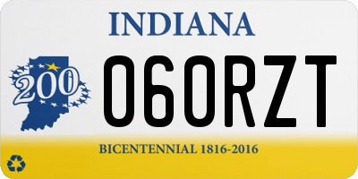 IN license plate 060RZT