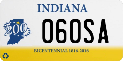 IN license plate 060SA