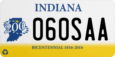 IN license plate 060SAA