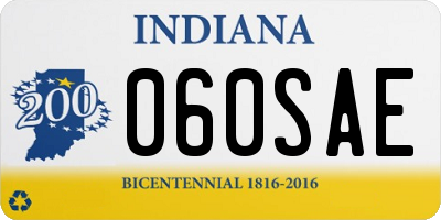 IN license plate 060SAE