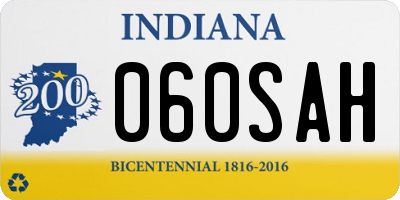 IN license plate 060SAH