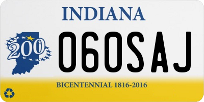 IN license plate 060SAJ