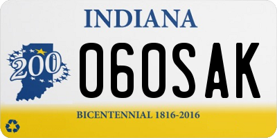 IN license plate 060SAK
