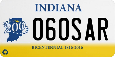 IN license plate 060SAR