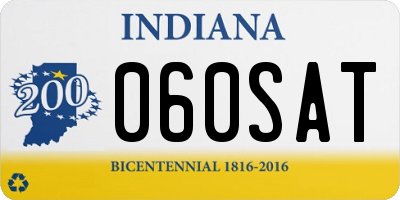 IN license plate 060SAT