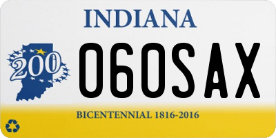 IN license plate 060SAX