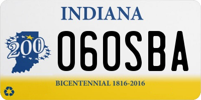 IN license plate 060SBA