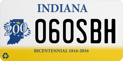 IN license plate 060SBH