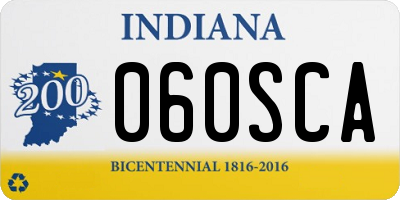 IN license plate 060SCA