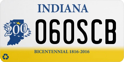 IN license plate 060SCB