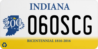 IN license plate 060SCG