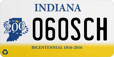 IN license plate 060SCH