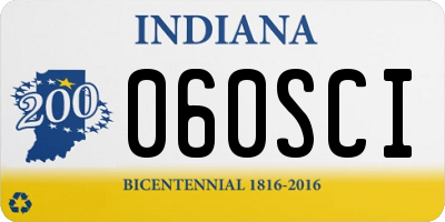 IN license plate 060SCI