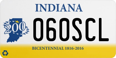 IN license plate 060SCL