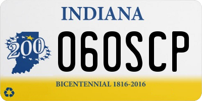 IN license plate 060SCP