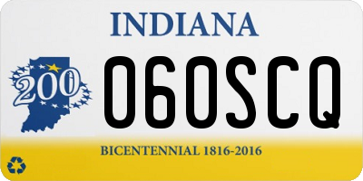 IN license plate 060SCQ
