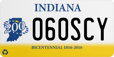 IN license plate 060SCY