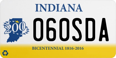 IN license plate 060SDA